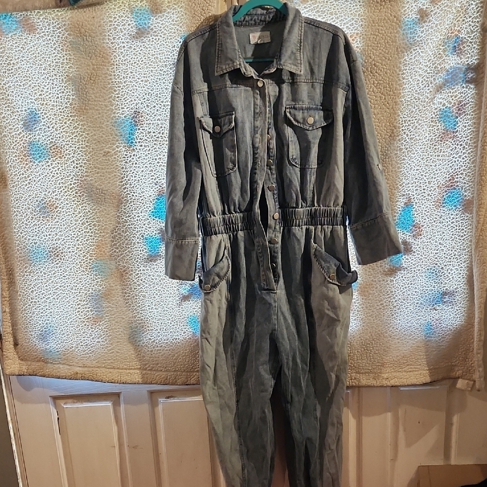 L'ATISTE Charcoal Denim Overalls